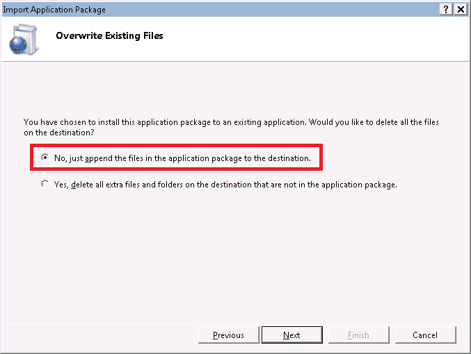 iis 7 append files to destination
